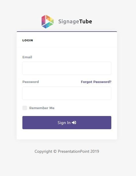 Explore the SignageTube Web Application